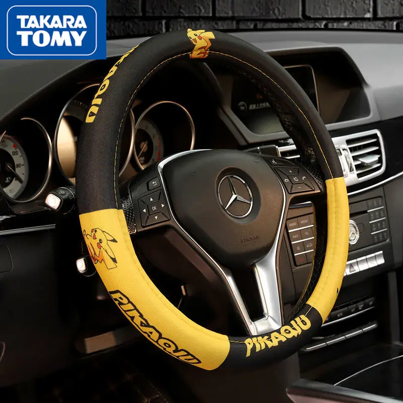 TAKARA TOMY Pokemon Pikachu Ice Silk Steering Wheel Cover Four Seasons General Motors Grip Cover Non-slip Breathable
TAKARA TOMY Pokemon Pikachu Ice Silk Steering Wheel Cover Four Seasons General Motors Grip Cover Non-slip Breathable