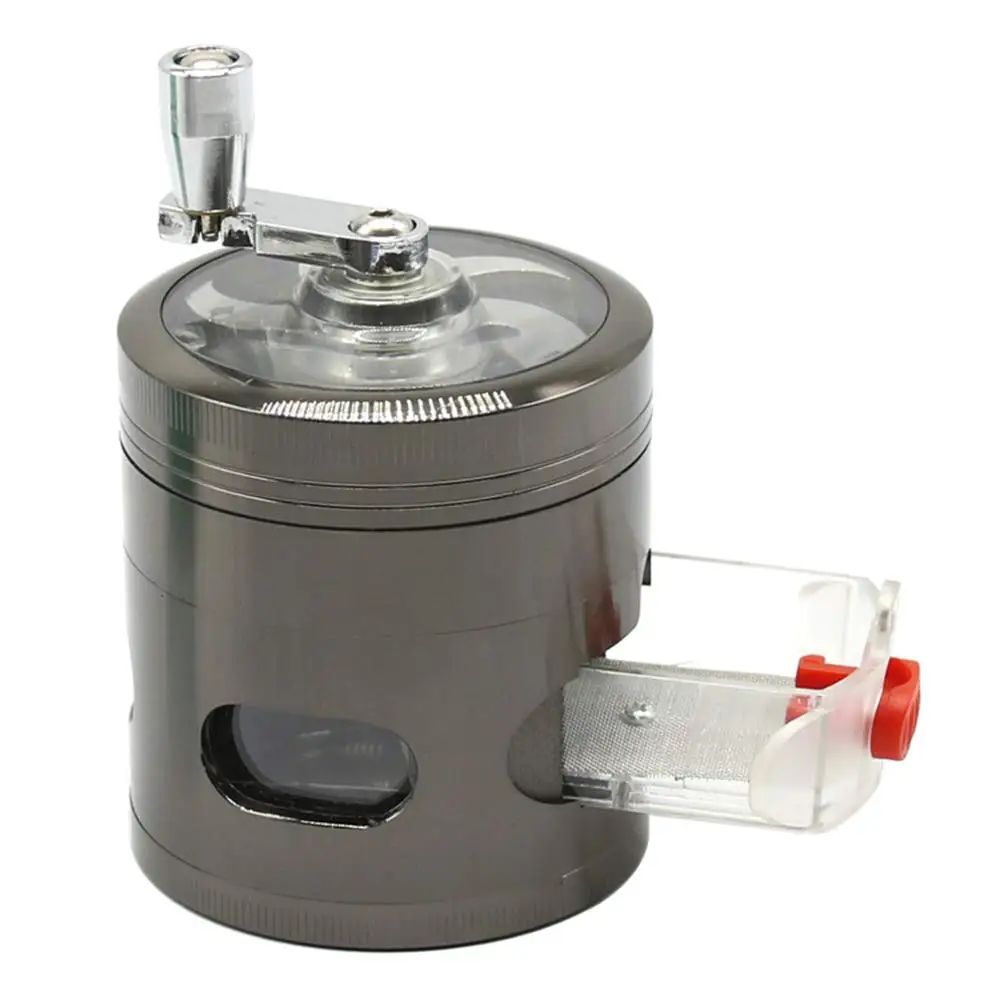 4-layer Herb Grinder Spice Grinder Hand Cranked Clear Top Grinder 2.5 Inch 4 Pieces Herb Grinder with Drawer Tool Accessory
4-layer Herb Grinder Spice Grinder Hand Cranked Clear Top Grinder 2.5 Inch 4 Pieces Herb Grinder with Drawer Tool Accessory