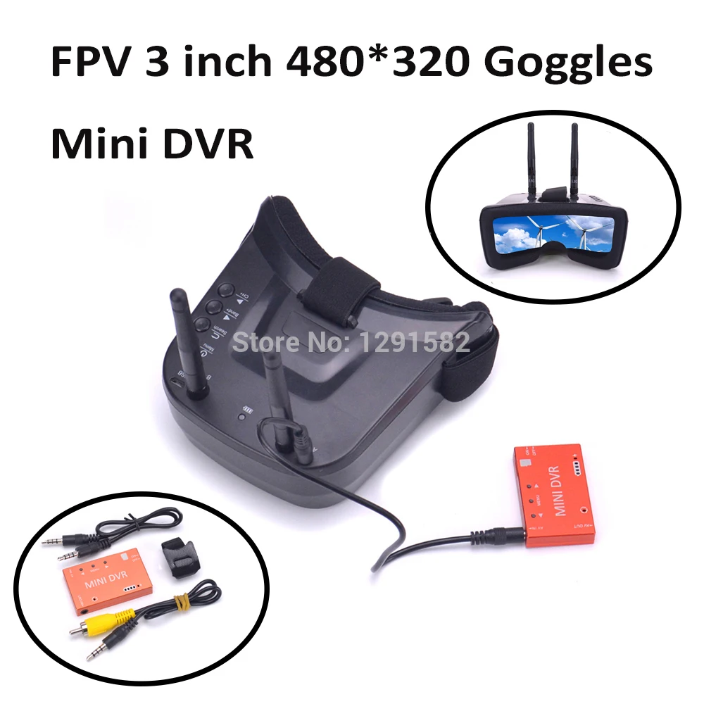 3 дюйма 480*320 5 8G 40CH Raceband авто поиск Мини FPV Goggle встроенный 7 V 1200mAh аккумулятор для Racer