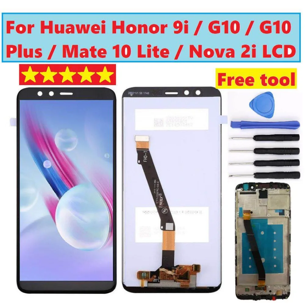 

for Huawei mate10 lite / Nova 2i 5.9 inch Lcd Display Touch Screen Digitizer Assembly Free Tools