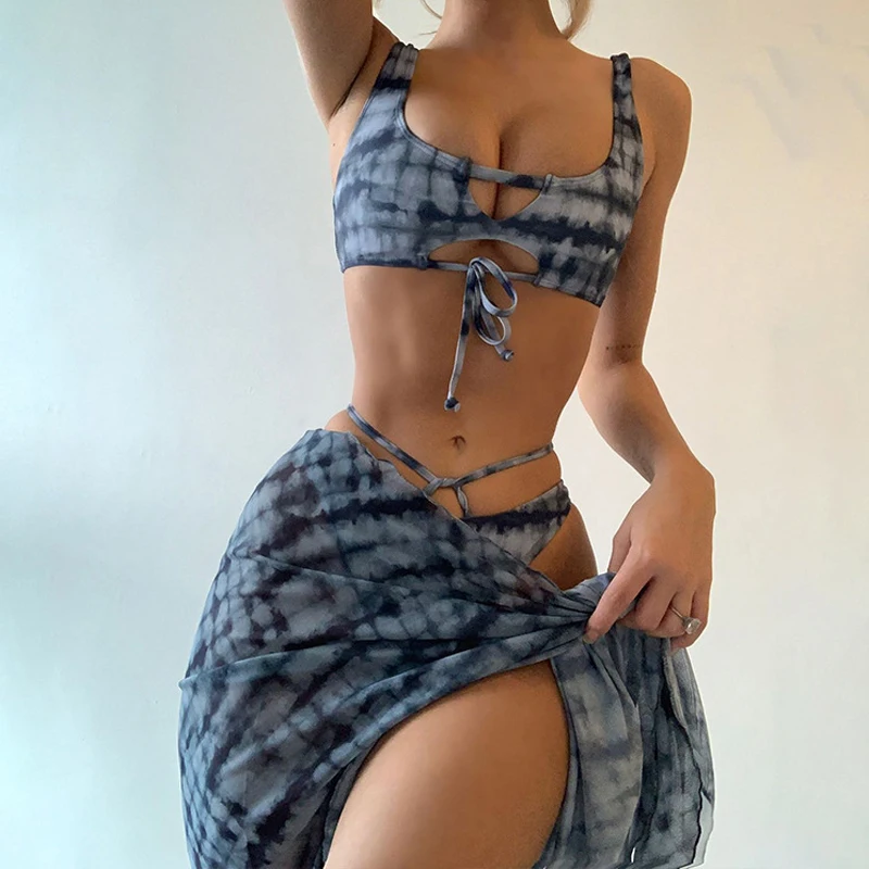 Bandage 3 Pieces Swimsuit Women Blue Print Bikini 2021 Keyhole Swimwear Female Bandeau Biquini String Bathing Suit Sexy New
Bandage 3 Pieces Swimsuit Women Blue Print Bikini 2021 Keyhole Swimwear Female Bandeau Biquini String Bathing Suit Sexy New