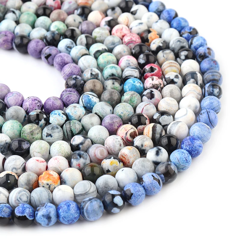 6 8 10mm Natural Stone Beads Fire Flame Agates Beads Colorful Loose Spacer Beads For Jewelry Making DIY Bracelet Necklace 15''
6 8 10mm Natural Stone Beads Fire Flame Agates Beads Colorful Loose Spacer Beads For Jewelry Making DIY Bracelet Necklace 15''