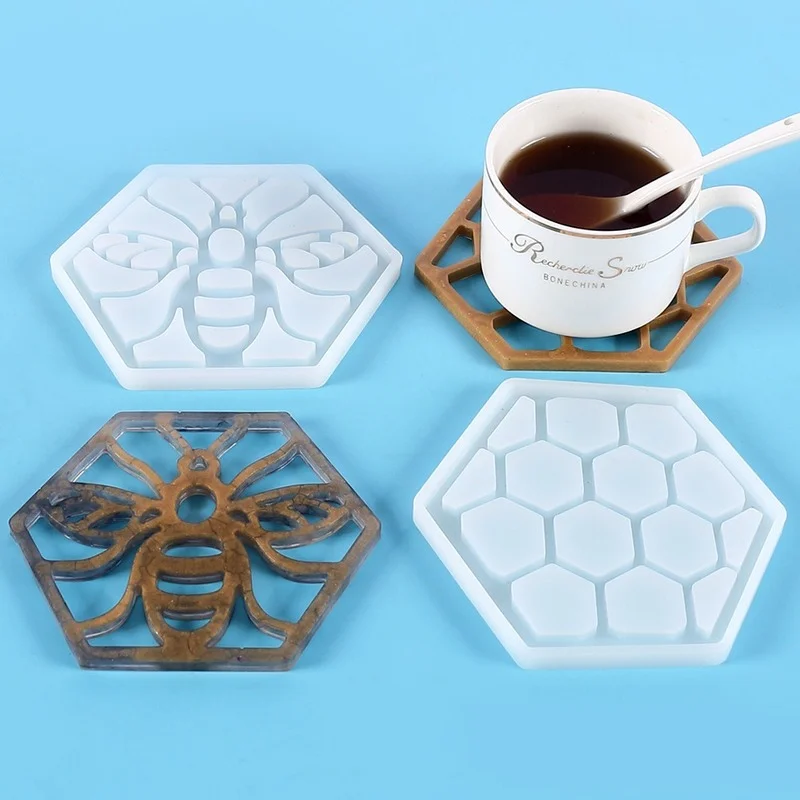 DIY Crystal Epoxy Mold Irregular Hexagon Hollow Bee Honeycomb Coaster Decorative Resin Silicone Mold
DIY Crystal Epoxy Mold Irregular Hexagon Hollow Bee Honeycomb Coaster Decorative Resin Silicone Mold