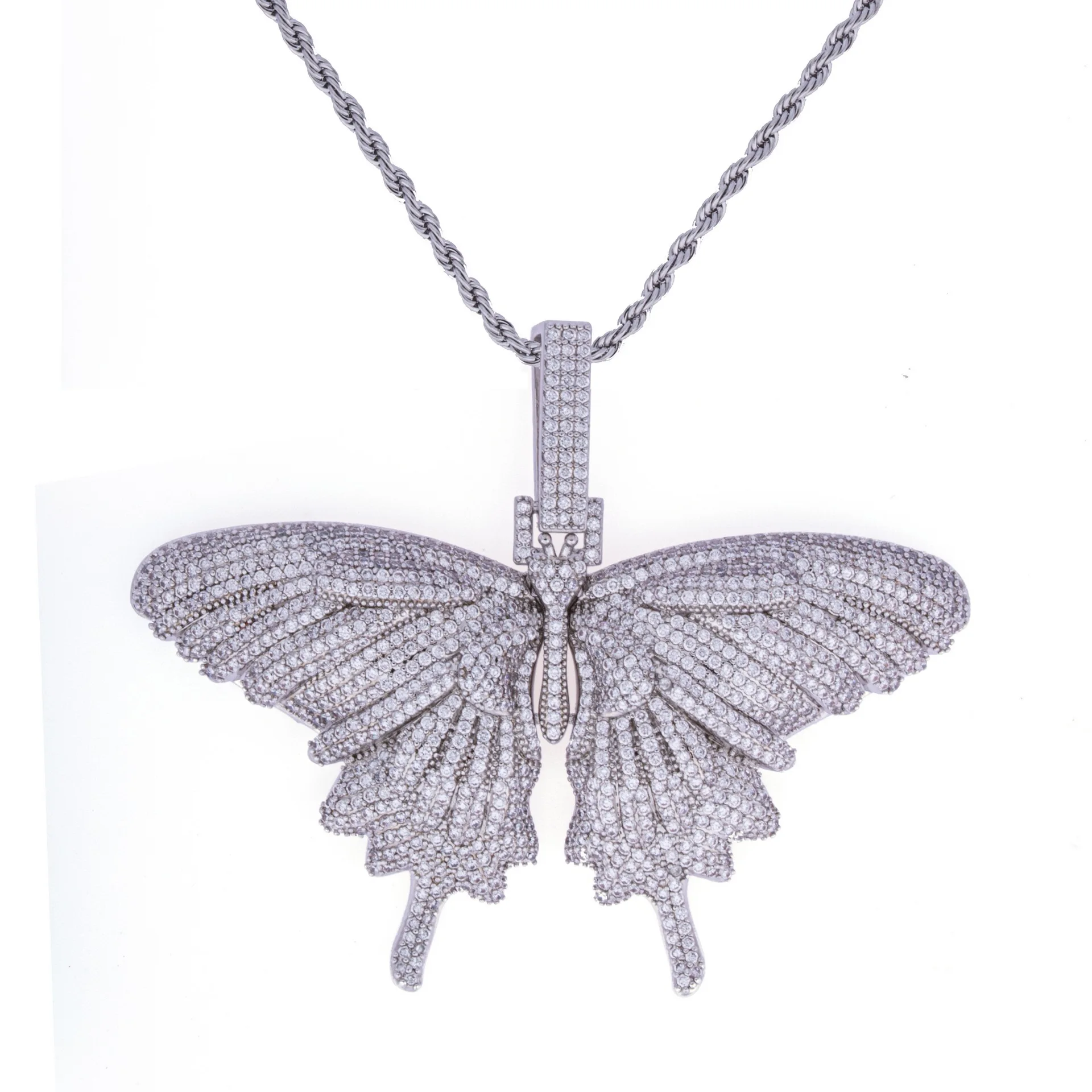 Hip Hop Butterfly Iced Out Pendant Necklace PCCN0314 Rapper Bling Jewelry Cubic Zirconia Pink Sliver
Hip Hop Butterfly Iced Out Pendant Necklace PCCN0314 Rapper Bling Jewelry Cubic Zirconia Pink Sliver