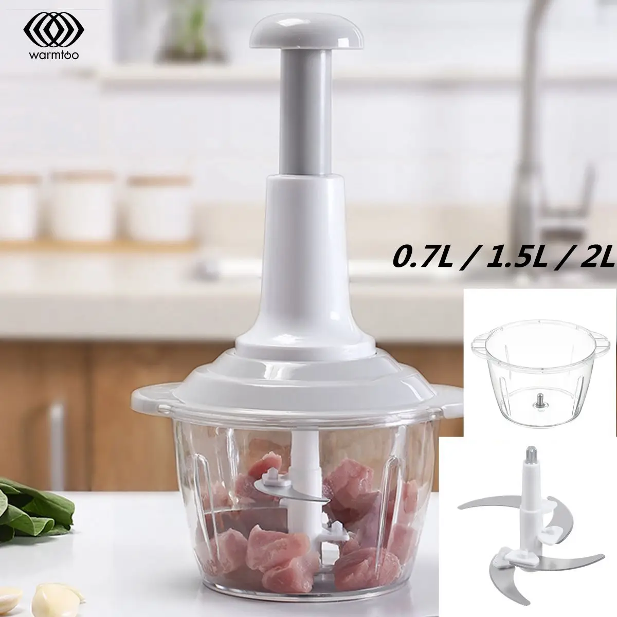 Warmtoo hand Blender Mixer Grinder Kitchen multi-function high-capacity Food Processor mixer juicer Quick Cook Tool press type
Warmtoo hand Blender Mixer Grinder Kitchen multi-function high-capacity Food Processor mixer juicer Quick Cook Tool press type