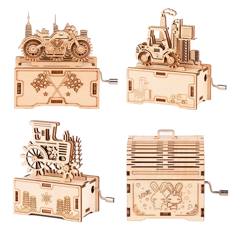 STEM Toys 3D Wooden Puzzle For Children Toy Set DIY Hand-Operated Music Box Model Puzzle Painted Kids Toys
STEM Toys 3D Wooden Puzzle For Children Toy Set DIY Hand-Operated Music Box Model Puzzle Painted Kids Toys