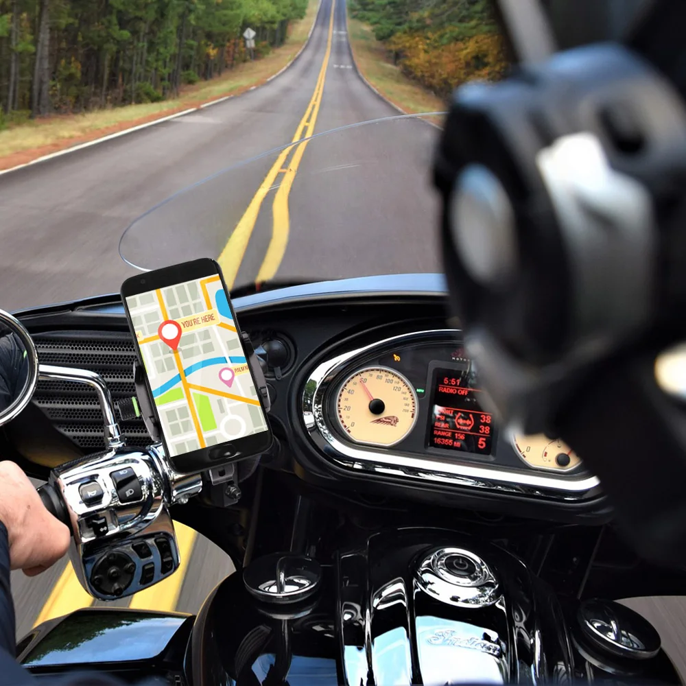 ALLOMN Motorcycle Phone Holder With USB Power Charger For 4.5-6.2"Moto Equipment Motorbike Mountain Bike Holder Moto Accessories
ALLOMN Motorcycle Phone Holder With USB Power Charger For 4.5-6.2"Moto Equipment Motorbike Mountain Bike Holder Moto Accessories