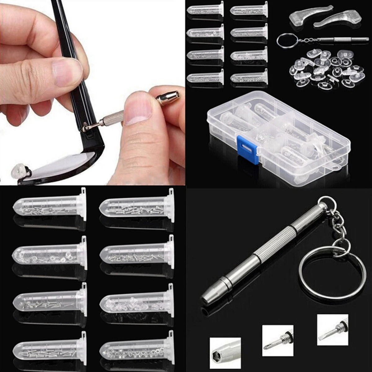 Spectacle Glasses Sunglasses Professional Eye Glass Repair Kit Screws Nuts Pads Optical Repair Tool Set Glasses Accessories 
Spectacle Glasses Sunglasses Professional Eye Glass Repair Kit Screws Nuts Pads Optical Repair Tool Set Glasses Accessories