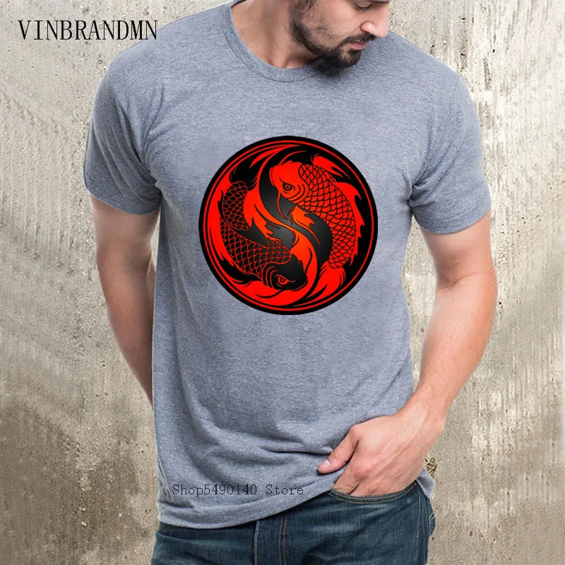 Japan Style Koi Fish T-Shirt Men Novelty Design Yin Yang Carp Flyfish T Shirt Cheap Price Adult Short Sleeve Cotton Tshirt Homme
Japan Style Koi Fish T-Shirt Men Novelty Design Yin Yang Carp Flyfish T Shirt Cheap Price Adult Short Sleeve Cotton Tshirt Homme