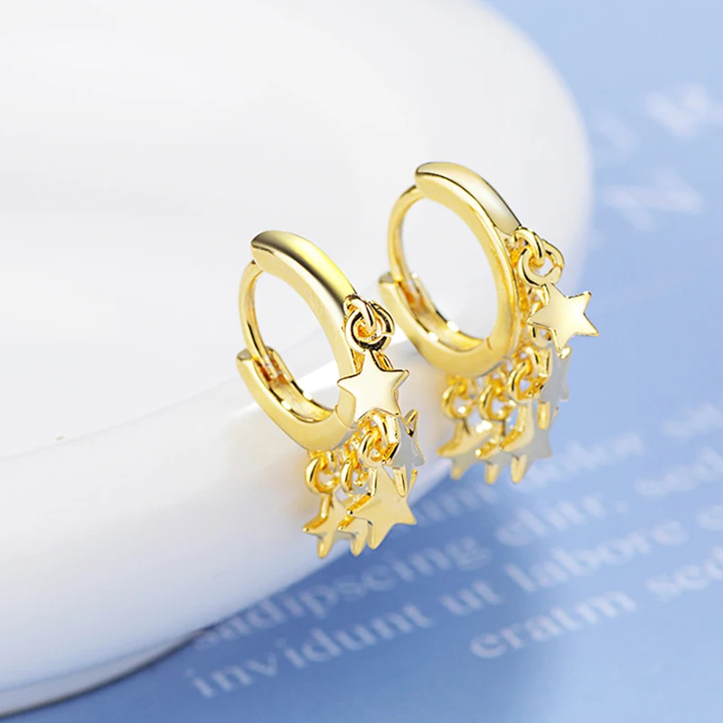 Fanqieliu Star Charms Dangles 925 Sterling Silver Drop Earrings For Women Luxury Wedding Jewelry Earring Woman FQL20004
Fanqieliu Star Charms Dangles 925 Sterling Silver Drop Earrings For Women Luxury Wedding Jewelry Earring Woman FQL20004