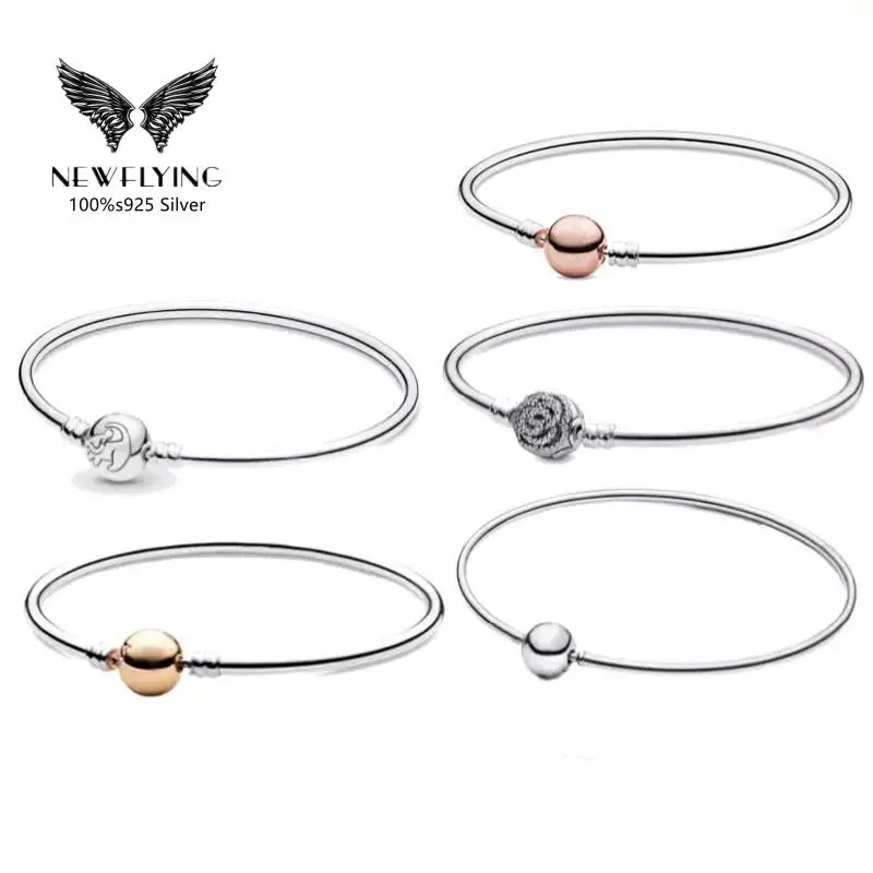 100% 925 Sterling Silver women's Pan Bracelet snake chain bracelet authentic charm high quality DIY jewelry
100% 925 Sterling Silver women's Pan Bracelet snake chain bracelet authentic charm high quality DIY jewelry