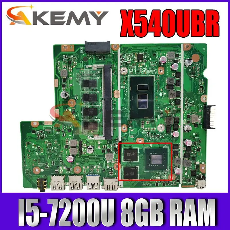 Akemy For ASUS X540UB X540UBR X540UV laptop motherboard mainboard X540UB original mainboard with I5-7200U CPU 8GB RAM 2GB-GPU
Akemy For ASUS X540UB X540UBR X540UV laptop motherboard mainboard X540UB original mainboard with I5-7200U CPU 8GB RAM 2GB-GPU