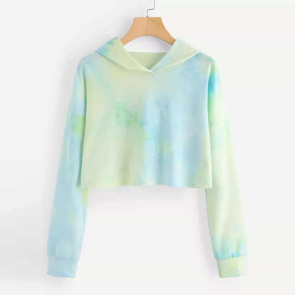 Women Sweatshirt Sexy Cropped Hoodie Tie Dyeing Patchwork Tops Autumn Women Friend Hoodies Long Sleeve Crop Tops sudadera mujer
Women Sweatshirt Sexy Cropped Hoodie Tie Dyeing Patchwork Tops Autumn Women Friend Hoodies Long Sleeve Crop Tops sudadera mujer