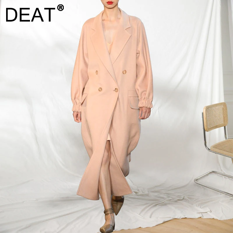 DEAT 2021 New Autumn Winter Fashion Casual Solid Color Loose Bat Sleeve Double Breasted Suit Collar Medium Long Wool Coat SL743
DEAT 2021 New Autumn Winter Fashion Casual Solid Color Loose Bat Sleeve Double Breasted Suit Collar Medium Long Wool Coat SL743