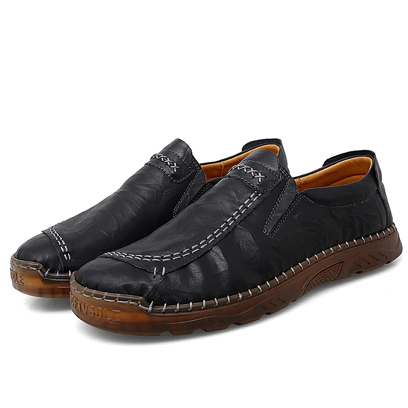 Men Casual Shoes 2021 Leather Loafers Handmade Sewing High Quality Fashion Comfortable Moccasins for Men Lightweight Size38-47 
Men Casual Shoes 2021 Leather Loafers Handmade Sewing High Quality Fashion Comfortable Moccasins for Men Lightweight Size38-47