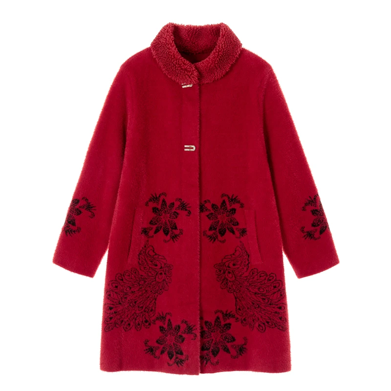 Autumn Winter women's jacket Imitation mink velvet coats loose knit cardigan Long Female Thick Warm water Mink fur Stand collar
Autumn Winter women's jacket Imitation mink velvet coats loose knit cardigan Long Female Thick Warm water Mink fur Stand collar