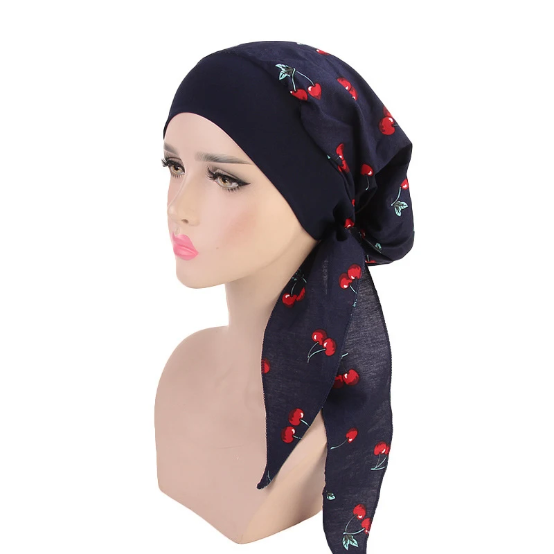 Elastic Hair Band Pirates Hat Spring Autumn Brand Cotton Hats For Women Chemotherapy Cap | Аксессуары для одежды