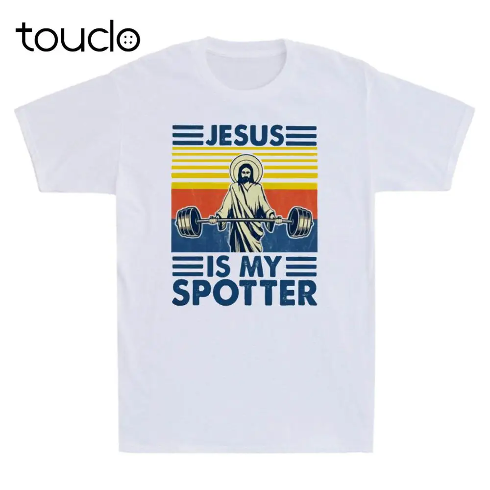 New Fitness Jesus Is My Spotter Funny Gym & Workout Vintage Men'S T-Shirt Cotton Tee Unisex S-5Xl
New Fitness Jesus Is My Spotter Funny Gym & Workout Vintage Men'S T-Shirt Cotton Tee Unisex S-5Xl