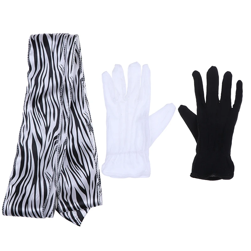 

Перчатки для Zebra стример шелковый шарф фокусы профессиональный маг улица сценические вечерние магия реквизит магия классические подарок д...