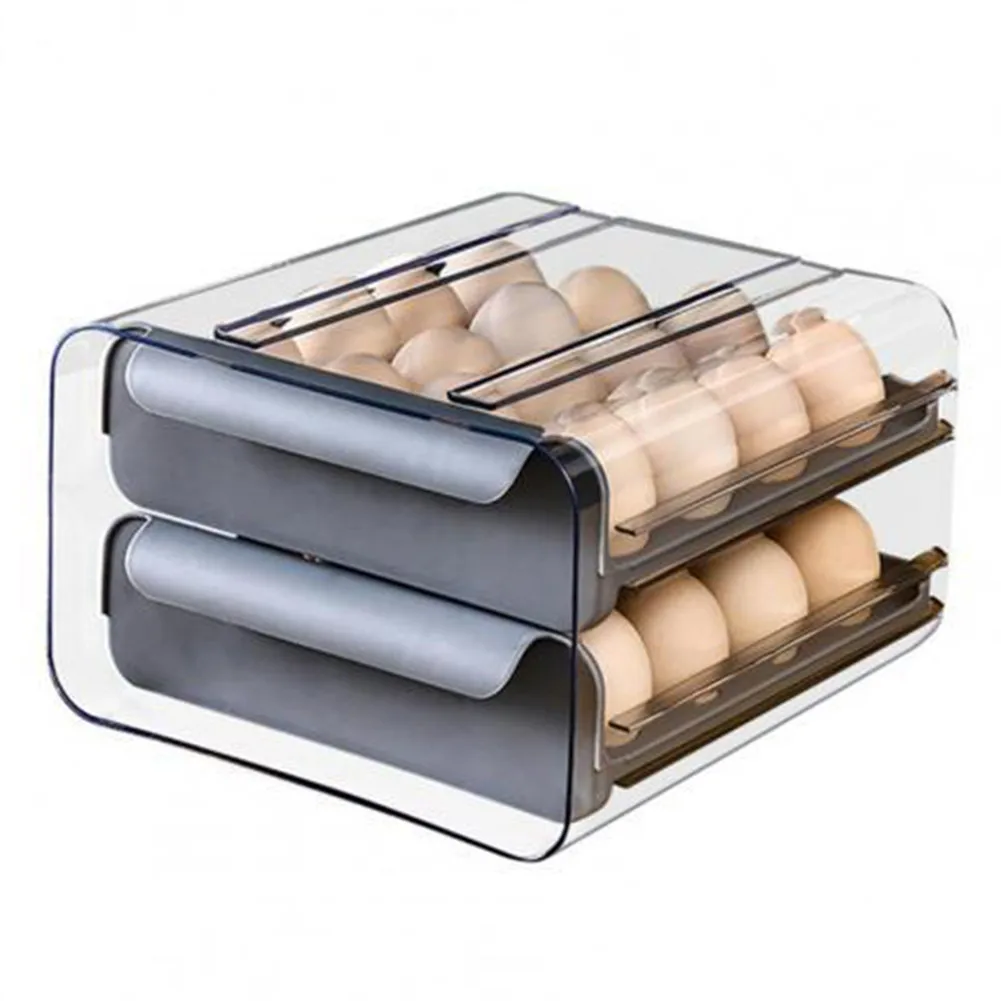 Slide-type Egg Storage Box In Kitchen 32 Egg Compartments Storage Holder Plastic Portable Stackable Storage Box
Slide-type Egg Storage Box In Kitchen 32 Egg Compartments Storage Holder Plastic Portable Stackable Storage Box