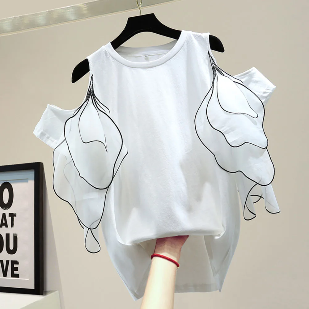Design Sense Off-shoulder Short-sleeved T-shirt 2021 Summer Korean Style Loose And Thin Tops Fashion T-shirts Women Casual Tee
Design Sense Off-shoulder Short-sleeved T-shirt 2021 Summer Korean Style Loose And Thin Tops Fashion T-shirts Women Casual Tee