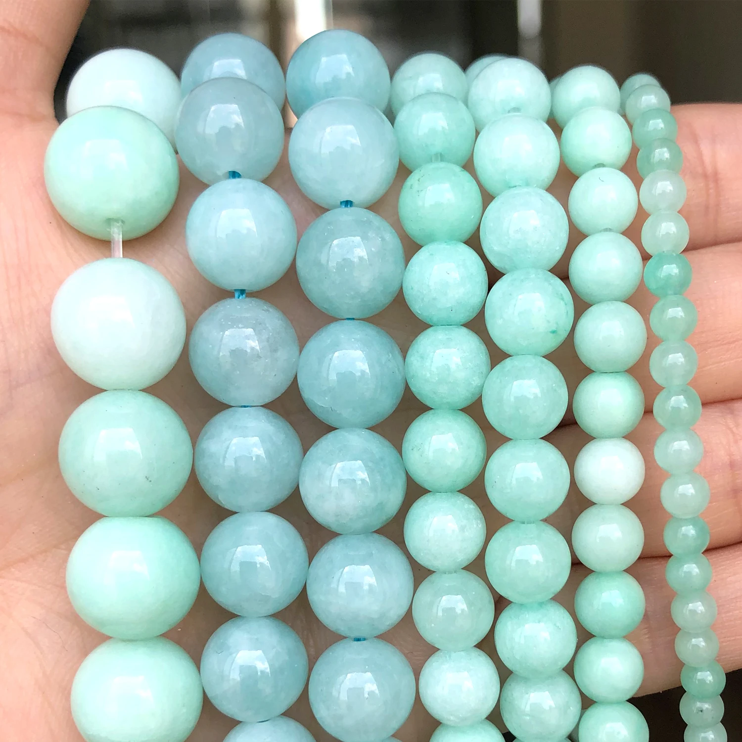 Natural Minerals Beads Smooth Green Angelite Amazonite Spacer Beads for Jewelry Making DIY Bracelet Necklace Accessories 15''
Natural Minerals Beads Smooth Green Angelite Amazonite Spacer Beads for Jewelry Making DIY Bracelet Necklace Accessories 15''