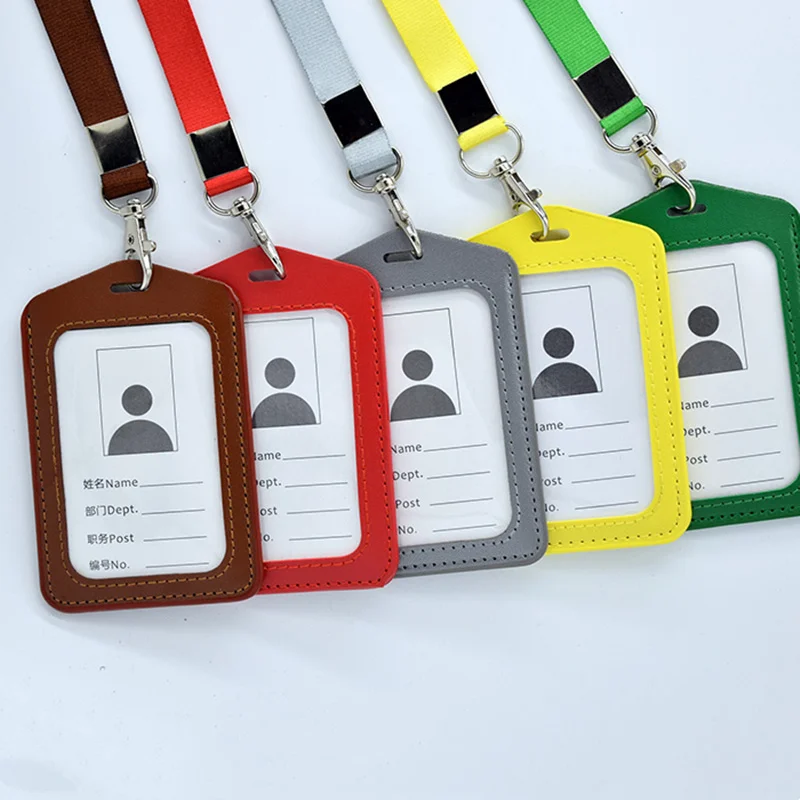 Portable Neck Strap Rope Staff Employee's ID Work Card Holder PU Office Buliding Gate Pass Access Card Cover Sleeve with Lanyard
Portable Neck Strap Rope Staff Employee's ID Work Card Holder PU Office Buliding Gate Pass Access Card Cover Sleeve with Lanyard