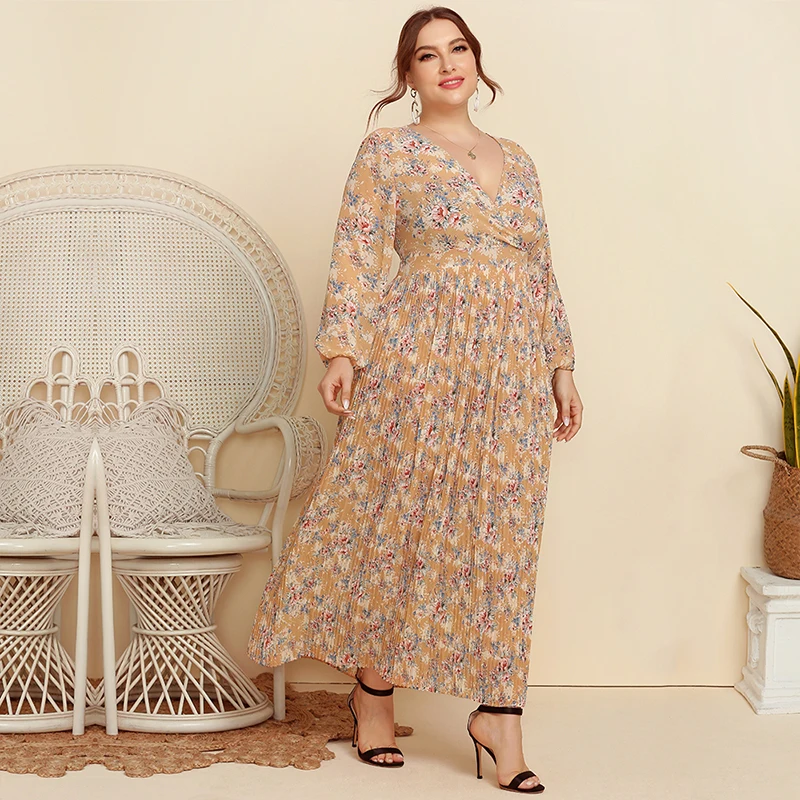 Women's Summer Long Dress Plus Size Sexy Deep V Bubble Sleeve Splicing Printing Skirt Office Ladies Dress For Fat Women XXXXL
Women's Summer Long Dress Plus Size Sexy Deep V Bubble Sleeve Splicing Printing Skirt Office Ladies Dress For Fat Women XXXXL