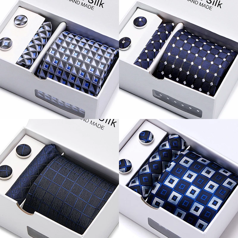 65 Colors Newest style 100% Silk Festive Present Tie Handkerchief Cufflink Set Necktie Box Plaid Shirt Accessories
65 Colors Newest style 100% Silk Festive Present Tie Handkerchief Cufflink Set Necktie Box Plaid Shirt Accessories