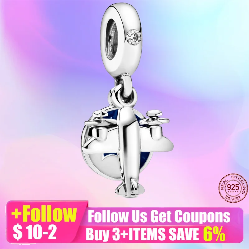 New 925 Sterling Silver Propeller Plane Dangle Charms DIY Fine Beads Fit Original Charm Bracelet Jewelry
New 925 Sterling Silver Propeller Plane Dangle Charms DIY Fine Beads Fit Original Charm Bracelet Jewelry