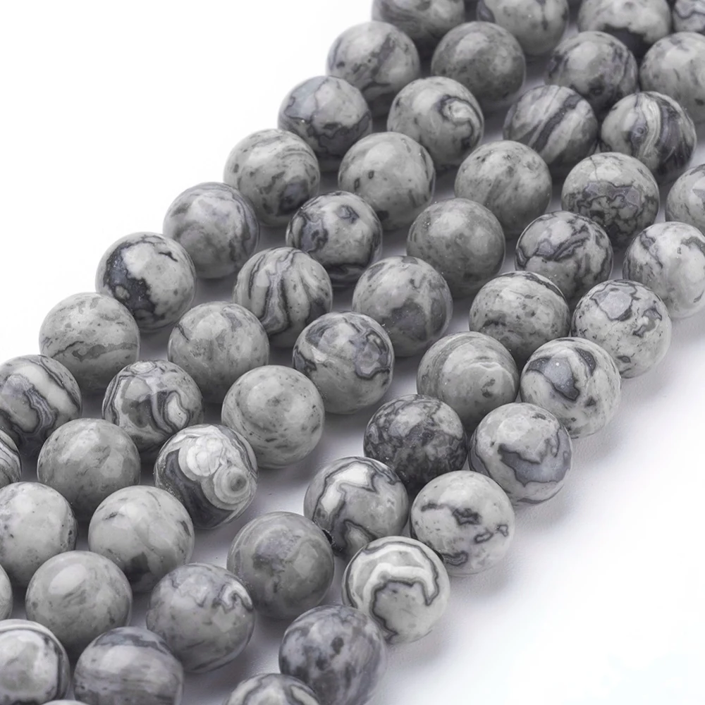 5 Strand Natural Map Stone/Picasso Stone/Picasso Jasper Beads Strands, Round, 8mm, Hole: 1mm; about 46Pcs/strand, 15.5inches
5 Strand Natural Map Stone/Picasso Stone/Picasso Jasper Beads Strands, Round, 8mm, Hole: 1mm; about 46Pcs/strand, 15.5inches
