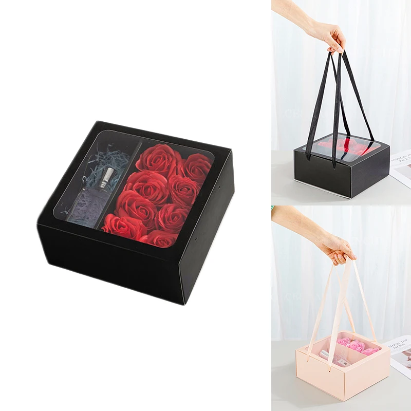 Transparent Portable Flower Box Mother'S Day Birthday Gift Box Wedding Party Flowers Bag Lipstick Jewelry Gift Box For Friend
Transparent Portable Flower Box Mother'S Day Birthday Gift Box Wedding Party Flowers Bag Lipstick Jewelry Gift Box For Friend