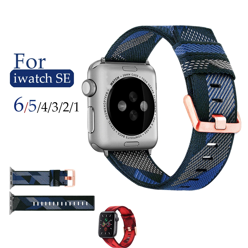 Nylon striped strap For Apple Watch 6 Se 5 Band 44mm 40mm 38mm 42mm Elastic adjustable strap Canvas fashion 22mm for iwatch 4 3
Nylon striped strap For Apple Watch 6 Se 5 Band 44mm 40mm 38mm 42mm Elastic adjustable strap Canvas fashion 22mm for iwatch 4 3