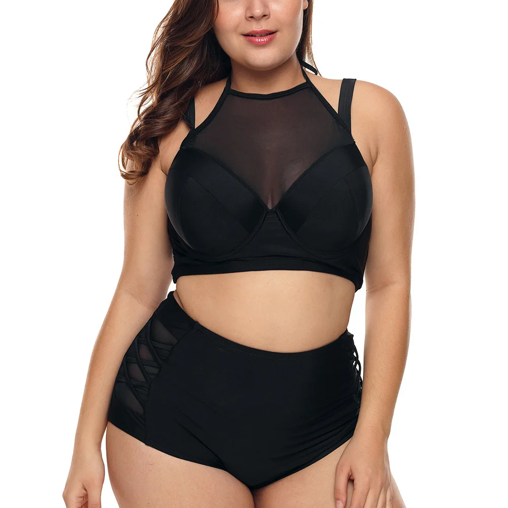 2020 New Large Size Swimwear Women Tankini Set Two Piece Plus Size Sexy Bikinis Mujer Mesh Patchwork Swimwear Bathing Suits 3XL
2020 New Large Size Swimwear Women Tankini Set Two Piece Plus Size Sexy Bikinis Mujer Mesh Patchwork Swimwear Bathing Suits 3XL