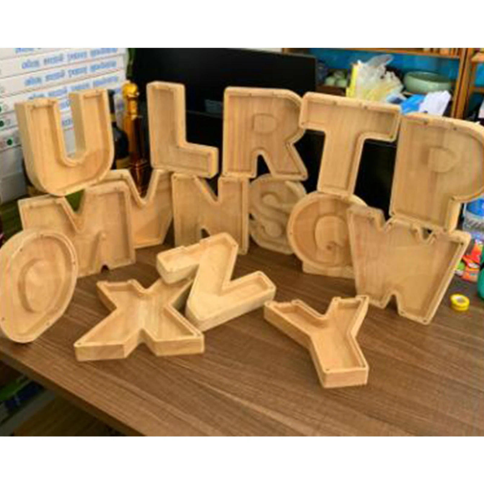 Wooden Personalized Piggy Bank Toy Alphabet for Boys Kids Money Jar Coin Girls Adults Saving Box Toddler Alcancias De Dinero
Wooden Personalized Piggy Bank Toy Alphabet for Boys Kids Money Jar Coin Girls Adults Saving Box Toddler Alcancias De Dinero