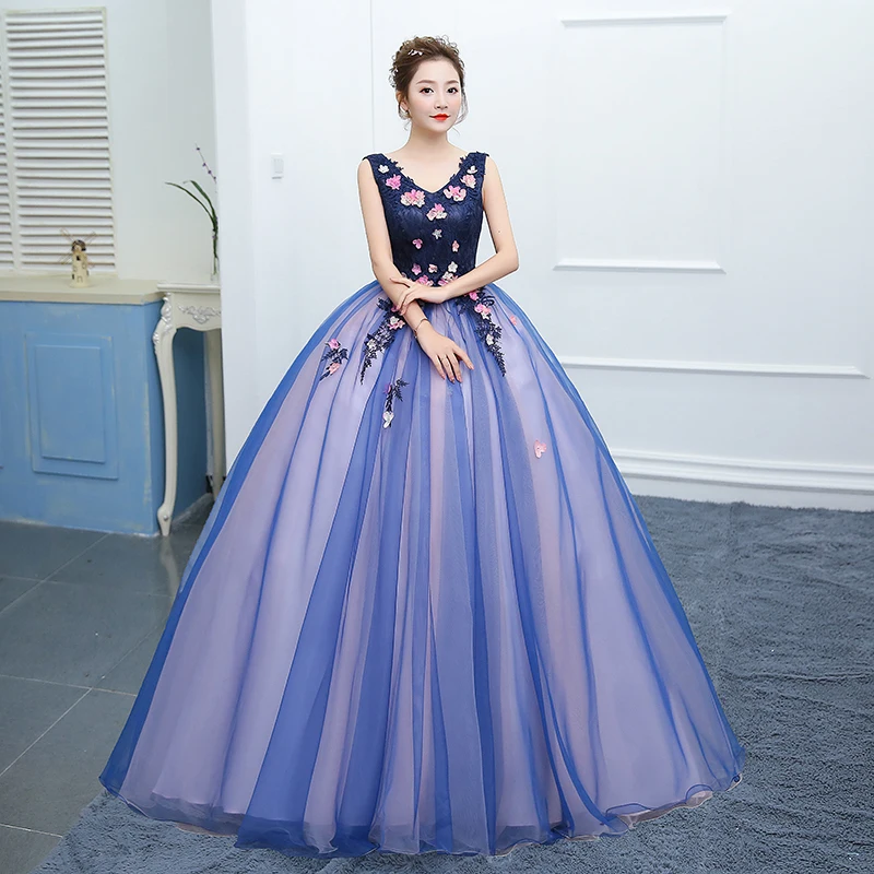 Vestidos quinceanera 15 anos Tull Бальное Платье с v образным вырезом длиной до пола короткие