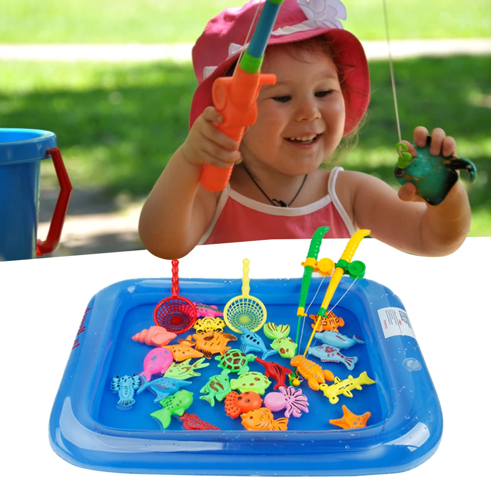 Floating Fishing Game Kids Bath Toys Fishing Magnetic Toys Inflatable Swimming Pool Bathtub Toy Set For Early Education 26PCS/Se
Floating Fishing Game Kids Bath Toys Fishing Magnetic Toys Inflatable Swimming Pool Bathtub Toy Set For Early Education 26PCS/Se