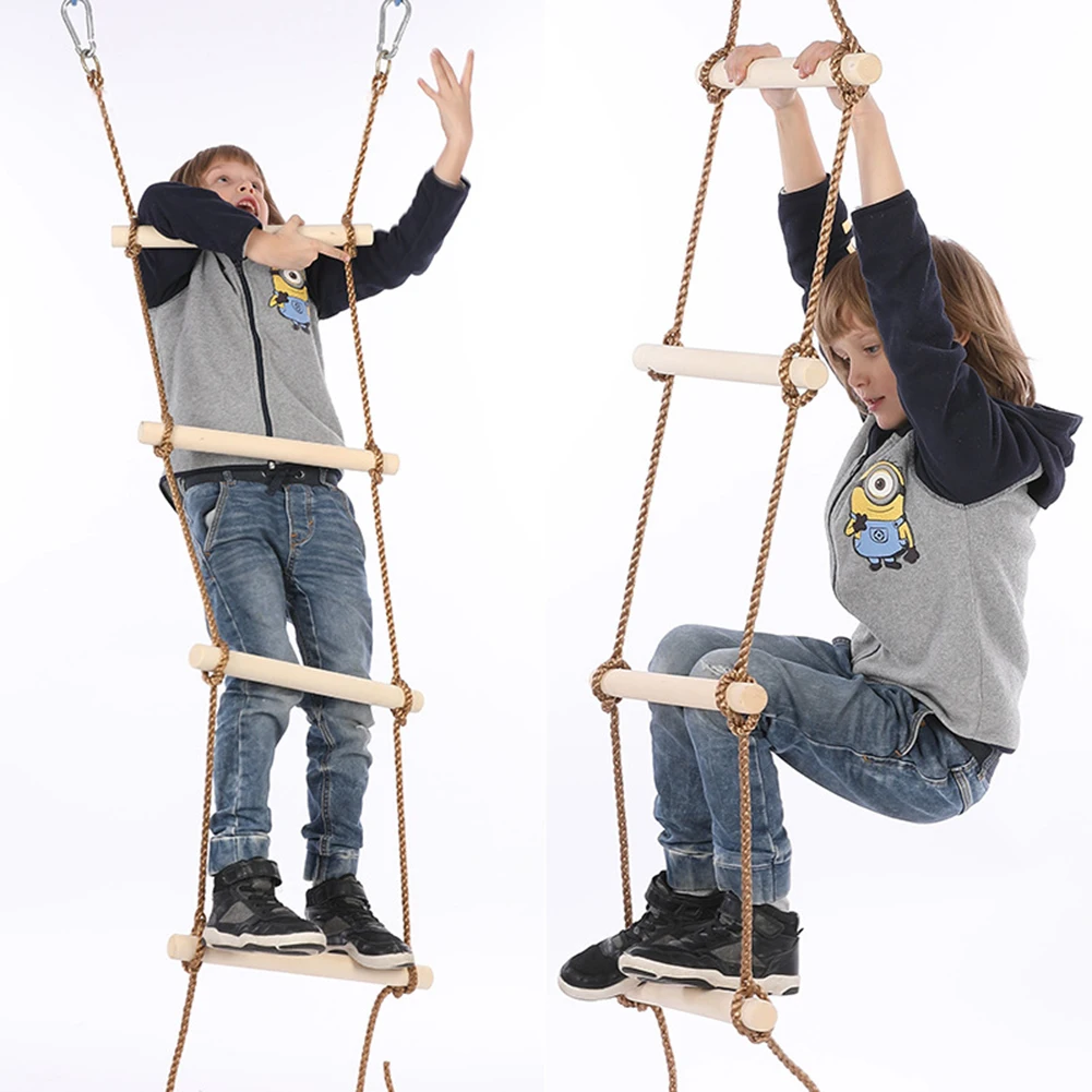 5 Rungs Children's Outdoor Climbing Ladder Swing Wooden Rope Ladder Children Climbing Toy Safe Sports Rope Swing(69")
5 Rungs Children's Outdoor Climbing Ladder Swing Wooden Rope Ladder Children Climbing Toy Safe Sports Rope Swing(69")
