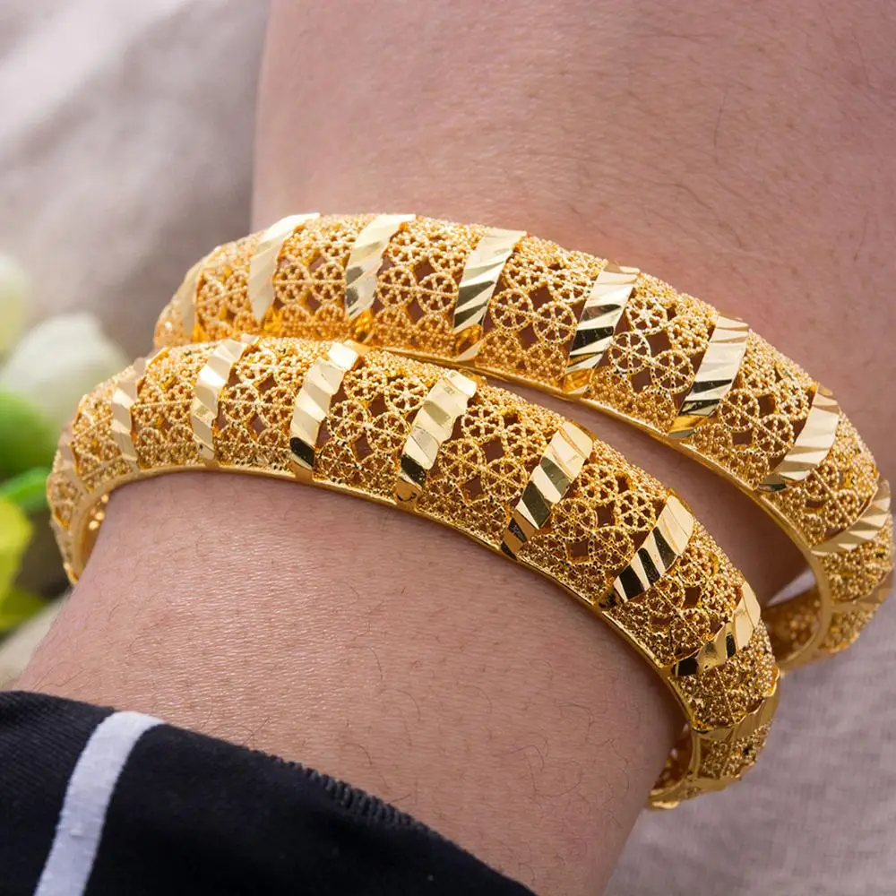Bangles Cuff 24K Ethiopian Arabia Gold Color for women Girl indian dubai African wedding Bangls Bracelet Party bridal Gift
Bangles Cuff 24K Ethiopian Arabia Gold Color for women Girl indian dubai African wedding Bangls Bracelet Party bridal Gift