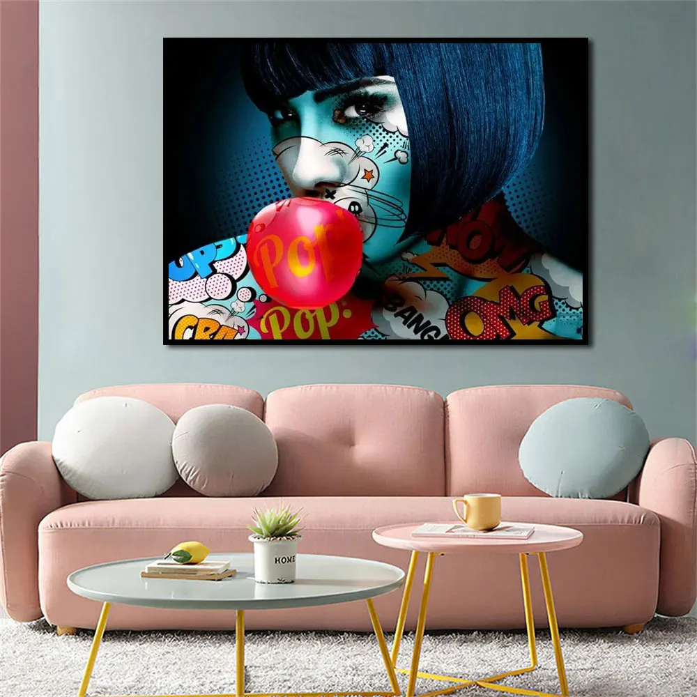 Graffiti Pop Girl Canvas Paintings Abstract Sexy Women Bubbles Poster and Print Colorful Wall Art Picture for Living Home Decor
Graffiti Pop Girl Canvas Paintings Abstract Sexy Women Bubbles Poster and Print Colorful Wall Art Picture for Living Home Decor