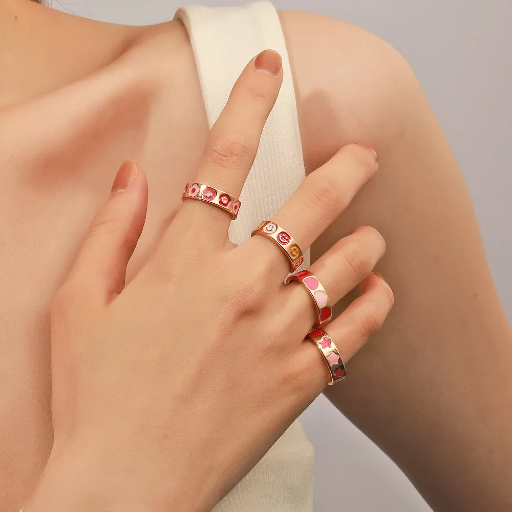 New Cute Flower Ring Fashion Temperament Sweet Versatile Love Ring Female Jewelry
New Cute Flower Ring Fashion Temperament Sweet Versatile Love Ring Female Jewelry