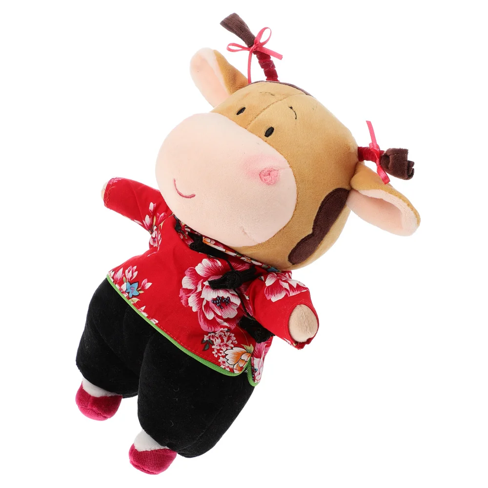 1Pc Ox Year Mascot Doll Plush Cow Doll Plaything Festival Stuffed 
1Pc Ox Year Mascot Doll Plush Cow Doll Plaything Festival Stuffed