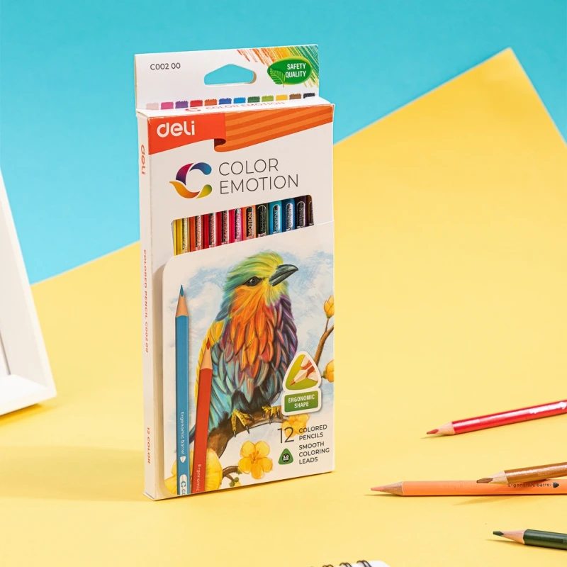 

Deli Wooden Colored Pencils 12 18 24 36 Color Barrels Non-toxic Drawing Pencils Fine Art Painting Color Lead