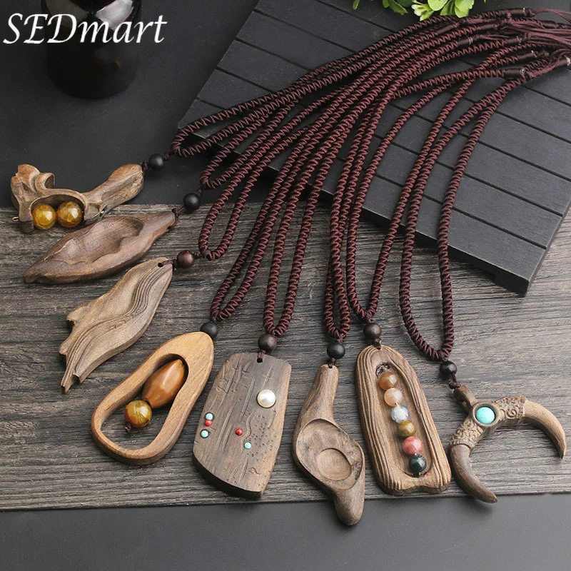 SEDmart Vintage Sandalwood Natural Stone Pendant Necklace for Women and Girls Long Sweater Chain Adjustable Jewelry GiftSouvenir
SEDmart Vintage Sandalwood Natural Stone Pendant Necklace for Women and Girls Long Sweater Chain Adjustable Jewelry GiftSouvenir