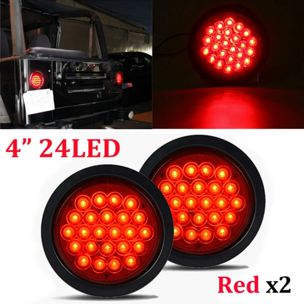 2pcs 4Inch 16LED Truck Trailer Tail Brake Light Red Round Sealed Bus Stop Turn Taillight Waterproof Rear Lights Replacement
2pcs 4Inch 16LED Truck Trailer Tail Brake Light Red Round Sealed Bus Stop Turn Taillight Waterproof Rear Lights Replacement