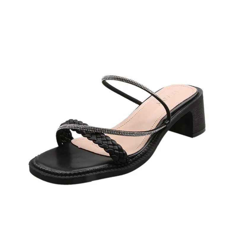 Diamond Slippers Sandals Heels 2021 Summer New Thick Heel Woman Slippers Fashion Outdoor Slides Open Toe Lady Shoes Flip Flops
Diamond Slippers Sandals Heels 2021 Summer New Thick Heel Woman Slippers Fashion Outdoor Slides Open Toe Lady Shoes Flip Flops