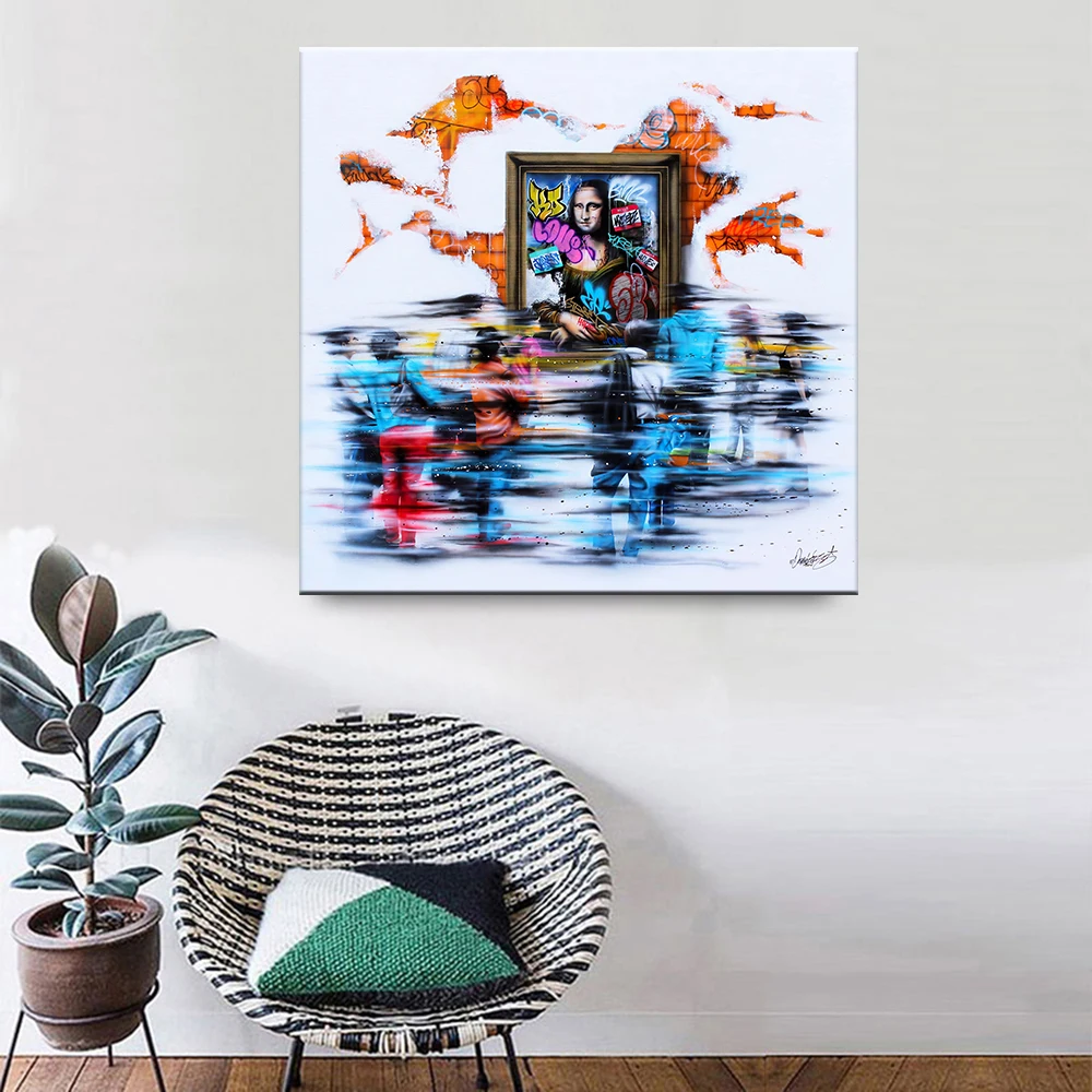 Wall Art Modern Mona Lisa Graffiti Art Poster and Prints Street Graffiti Canvas Painting Mona Lisa for Living Room Home Decor
Wall Art Modern Mona Lisa Graffiti Art Poster and Prints Street Graffiti Canvas Painting Mona Lisa for Living Room Home Decor
