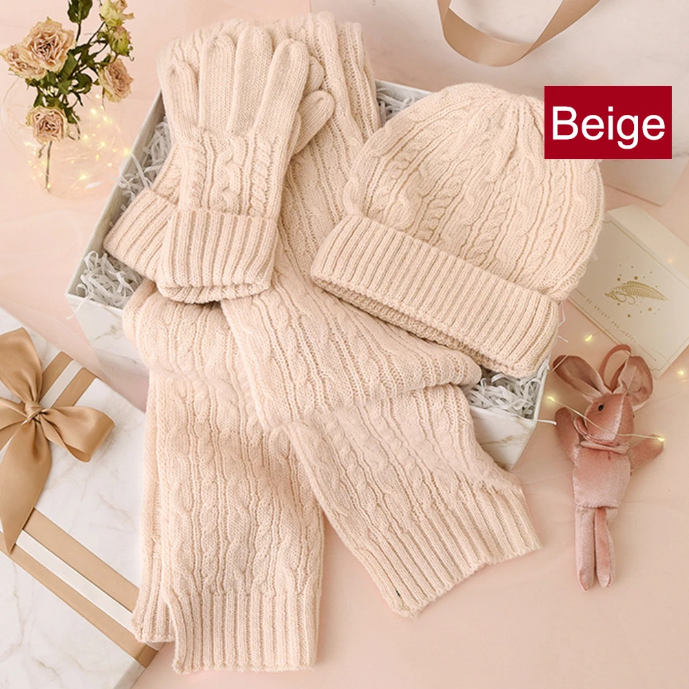 Women Men Daily Snowboarding Winter Warm Casual Soft Windproof Scarf Glove Hat Set Gift Cable Knit Solid Outdoor Sports Skiing
Women Men Daily Snowboarding Winter Warm Casual Soft Windproof Scarf Glove Hat Set Gift Cable Knit Solid Outdoor Sports Skiing