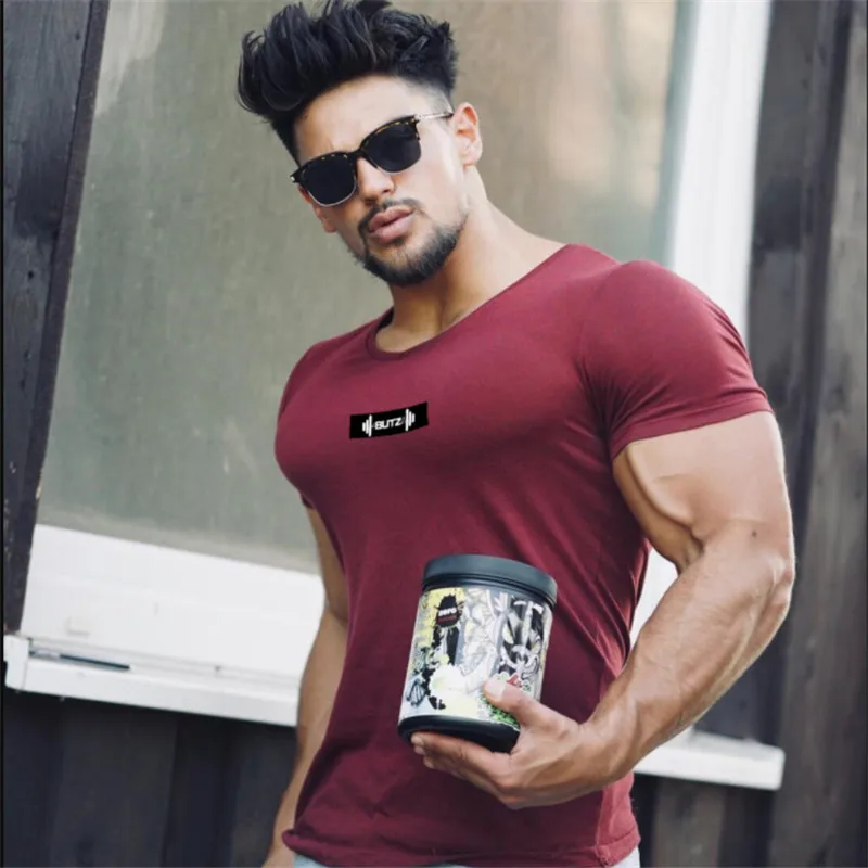 Brand Men T shirt bodybuilding fitness mens tops cotton leisure gyms singlets Cotton Short Sleeve tight fashion Tshirt
Brand Men T shirt bodybuilding fitness mens tops cotton leisure gyms singlets Cotton Short Sleeve tight fashion Tshirt