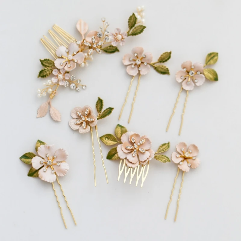 Hand Painted Flower Bridal Hair Comb Pins Rhinestone Wedding Headpiece Handmade Women Hair Ornament Jewelry
Hand Painted Flower Bridal Hair Comb Pins Rhinestone Wedding Headpiece Handmade Women Hair Ornament Jewelry